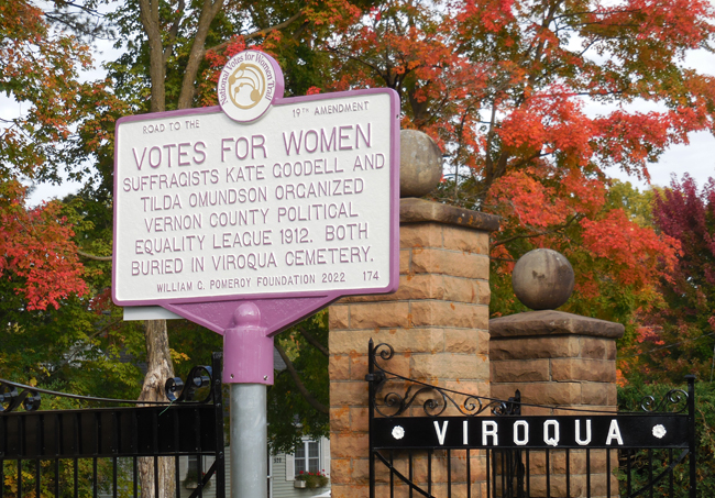 Votes for Women Trail Marker
