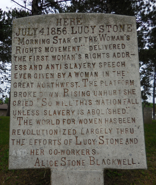 The Lucy Stone marker