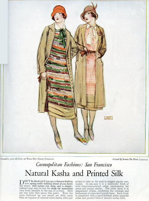 Natural Kasha and Printed Silk